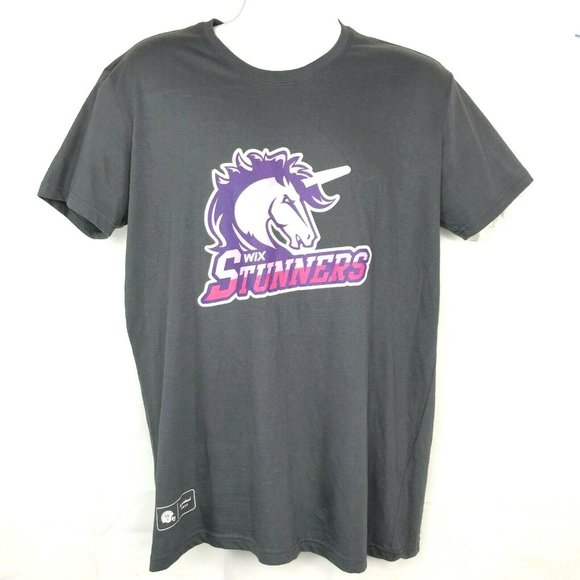 Unicorn Wix Stunners Super Bowl 2017 L T-Shirt Large Unisex Gray Parody Team - Picture 2 of 6